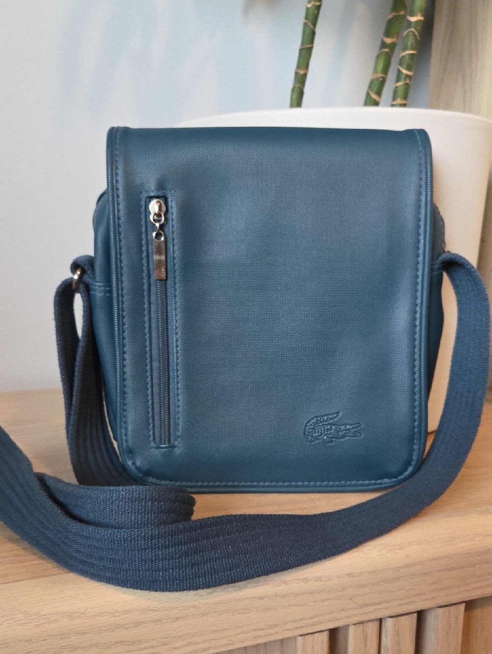 Lacoste Teal Messenger Crossbody Bag